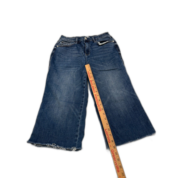 Judy Blue High Waisted Wide Leg Cropped Jeans Size 15/32 - Picture 4 of 6